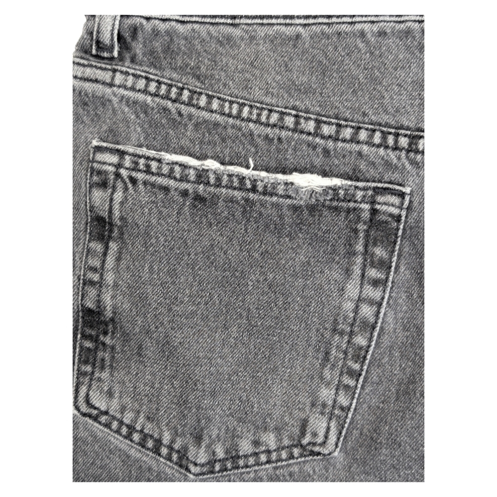 Zara Edgy Black Distressed Denim Festival Shorts | High Rise | Size 4, Small - Picture 4 of 6
